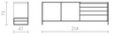 View VW4 dressoir 214cm 2d - 4 lades