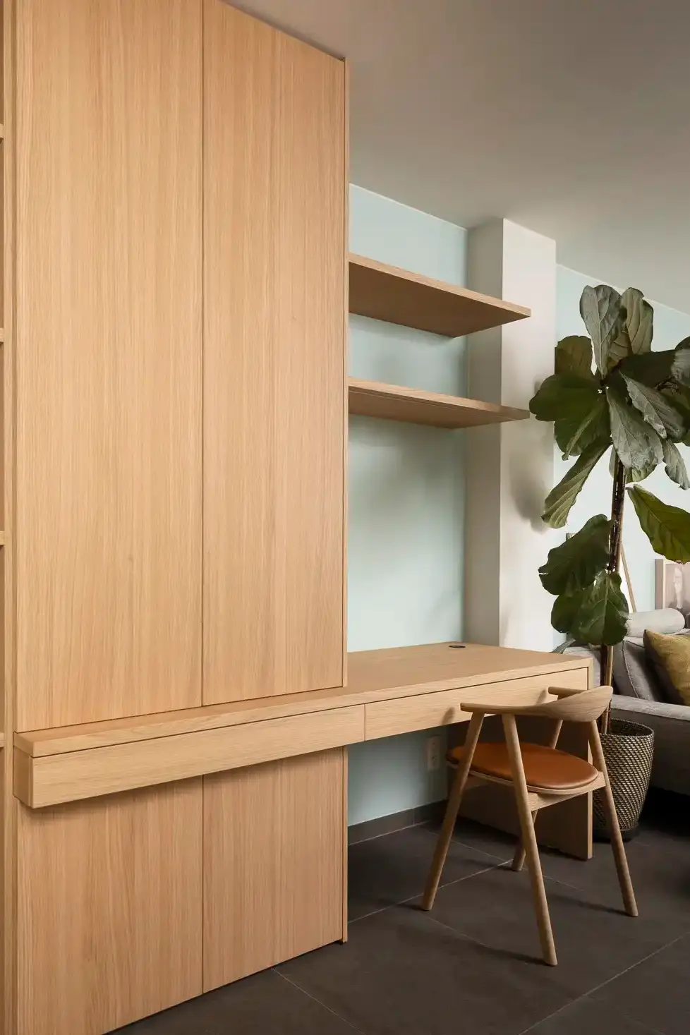 opbergruimte op maat in open leefruimte