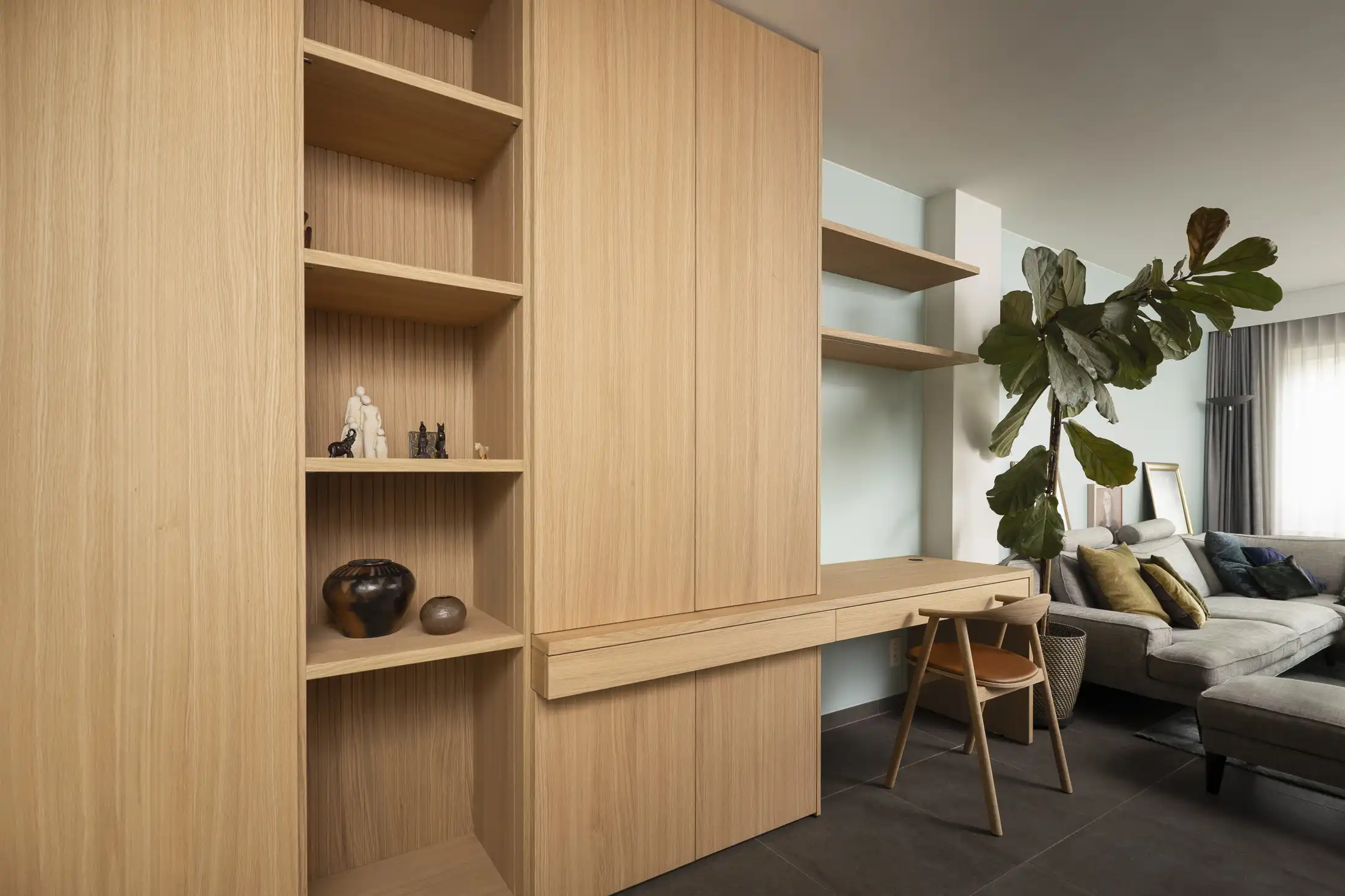 wandkast met bureau op maat