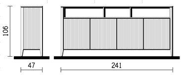 Vitri VT6 dressoir 241cm 4d - 3 nissen
