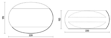 Wings tafel 220cm